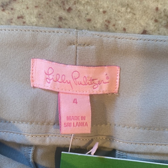 NWT Lilly Pulitzer Chantal Stretch Dinner Pant in Palm Beach Grey. Size 4 - Picture 5 of 8